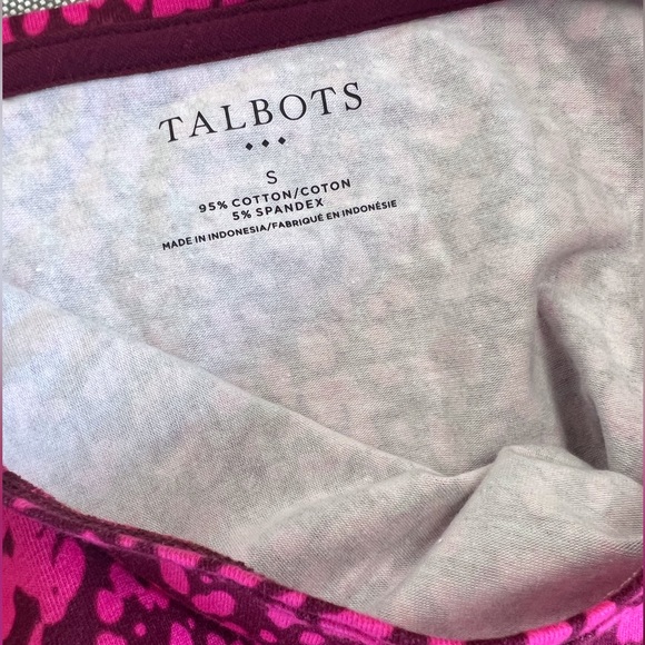 TALBOTS Cotton Long Sleeve Tee/ Shiraz Cabare - Picture 3 of 4